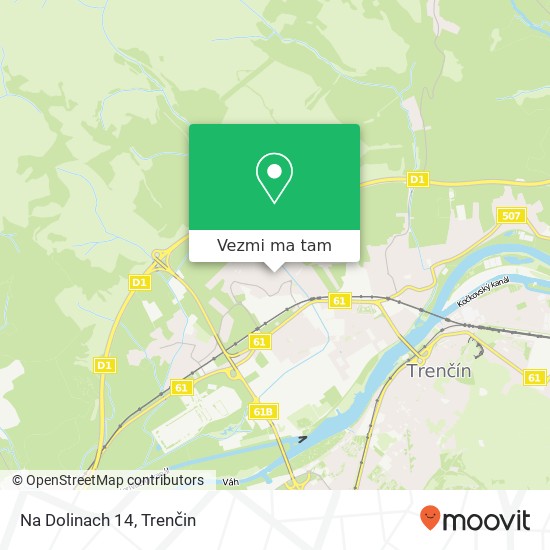 Na Dolinach 14 mapa