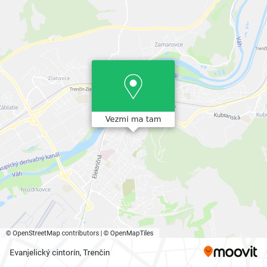 Evanjelický cintorín mapa