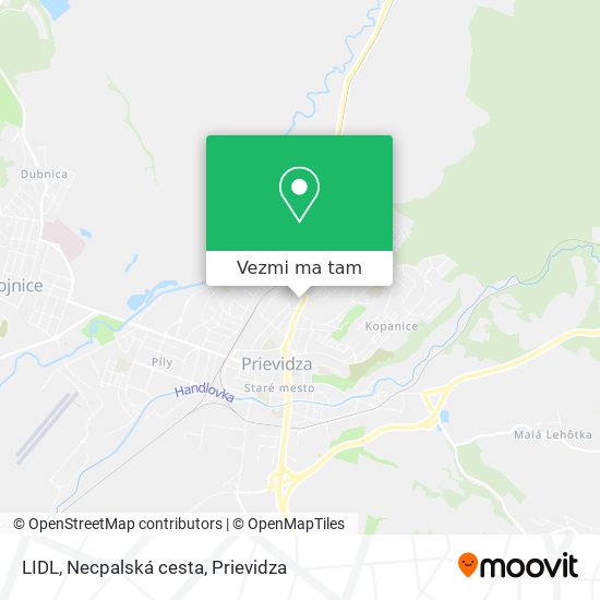 LIDL, Necpalská cesta mapa