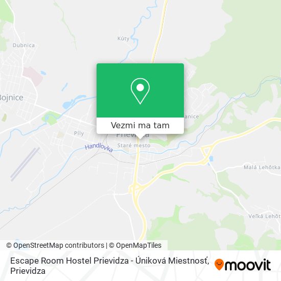 Escape Room Hostel Prievidza - Úniková Miestnosť mapa