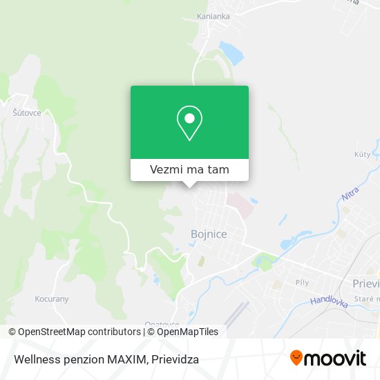 Wellness penzion MAXIM mapa