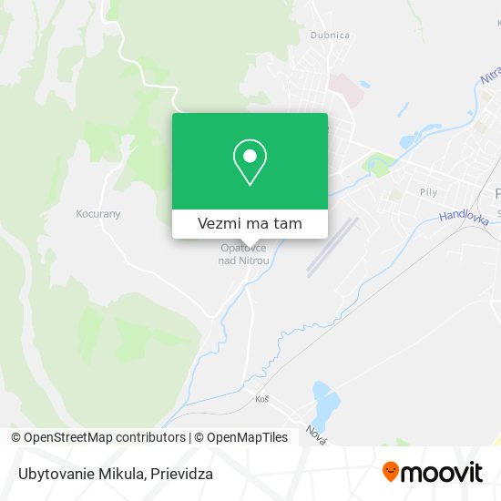 Ubytovanie Mikula mapa