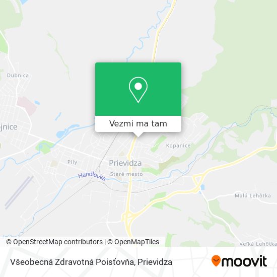 Všeobecná Zdravotná Poisťovňa mapa