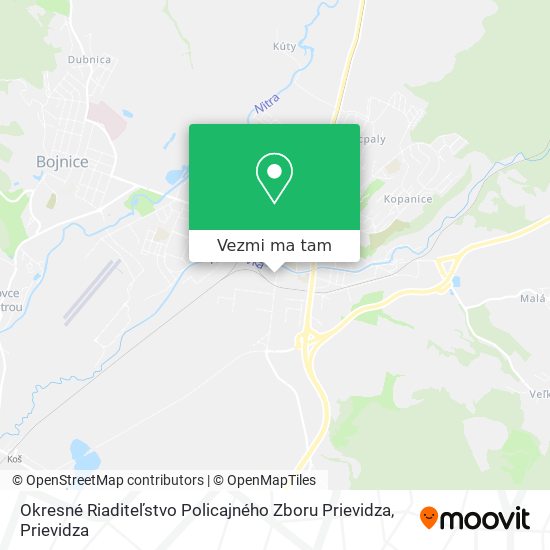 Okresné Riaditeľstvo Policajného Zboru Prievidza mapa