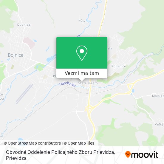 Obvodné Oddelenie Policajného Zboru Prievidza mapa