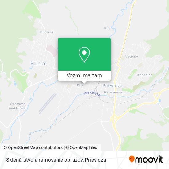 Sklenárstvo a rámovanie obrazov mapa