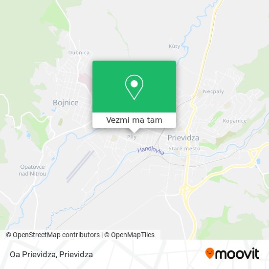 Oa Prievidza mapa