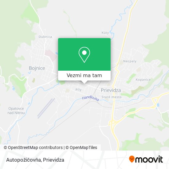 Autopožičovňa mapa