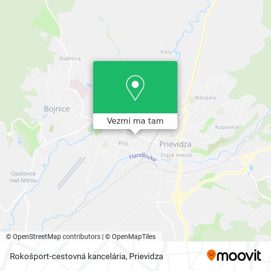 Rokošport-cestovná kancelária mapa