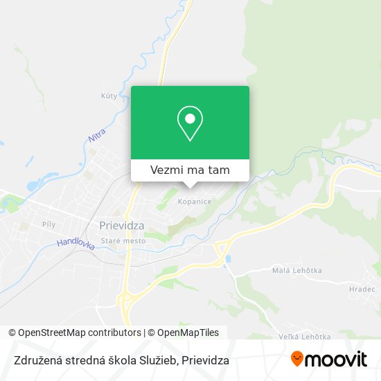 Združená stredná škola Služieb mapa