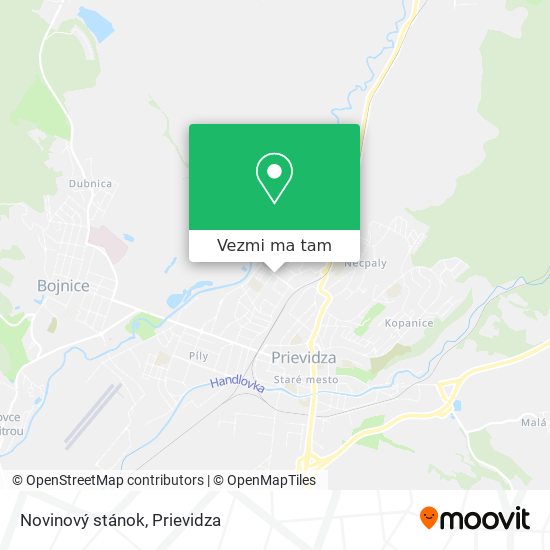 Novinový stánok mapa