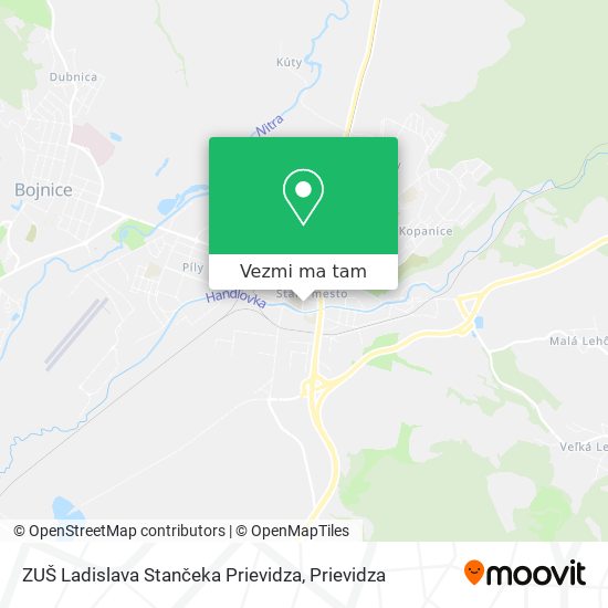 ZUŠ Ladislava Stančeka Prievidza mapa