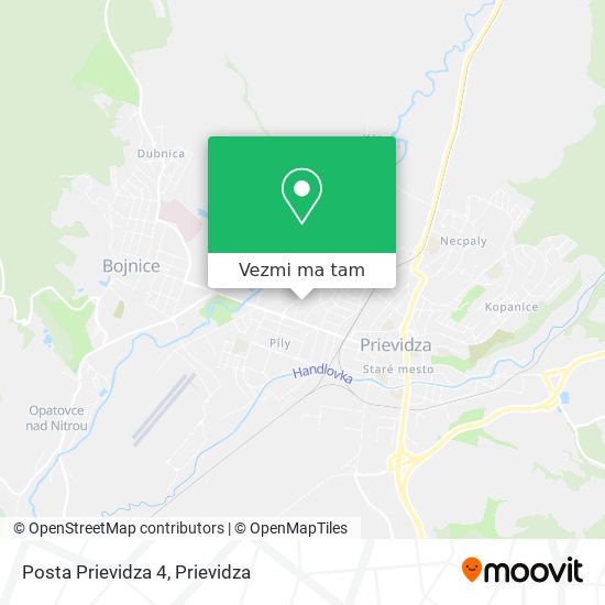 Posta Prievidza 4 mapa