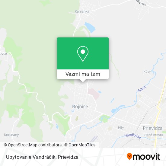 Ubytovanie Vandráčik mapa