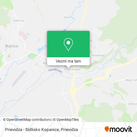 Prievidza - Sídlisko Kopanice mapa