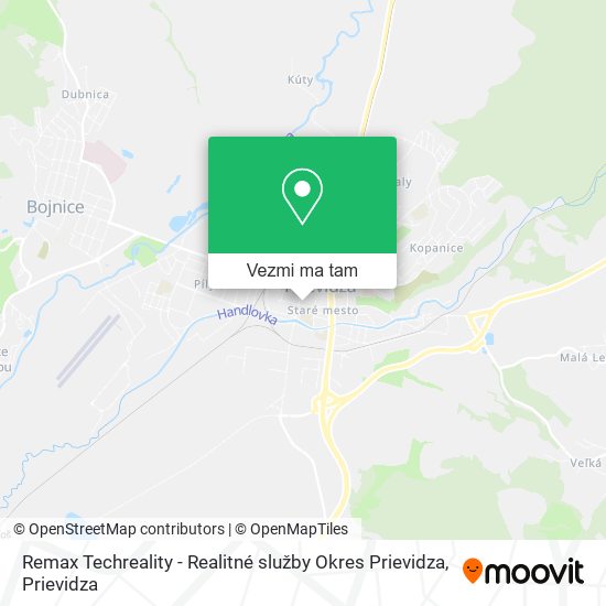 Remax Techreality - Realitné služby Okres Prievidza mapa