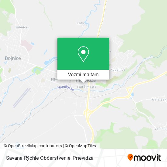 Savana-Rýchle Občerstvenie mapa