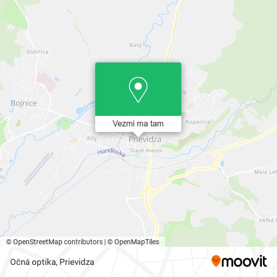 Očná optika mapa