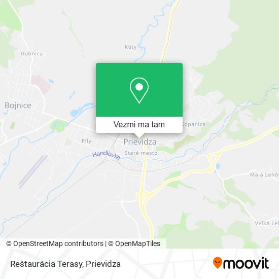 Reštaurácia Terasy mapa