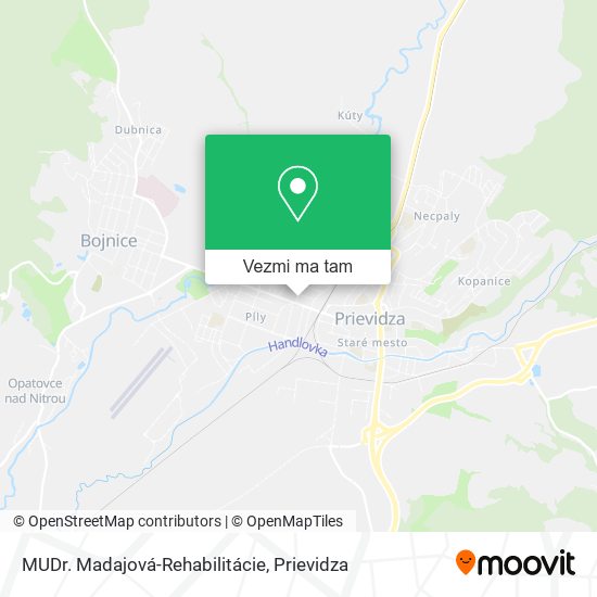 MUDr. Madajová-Rehabilitácie mapa