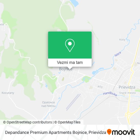 Depandance Premium Apartments Bojnice mapa