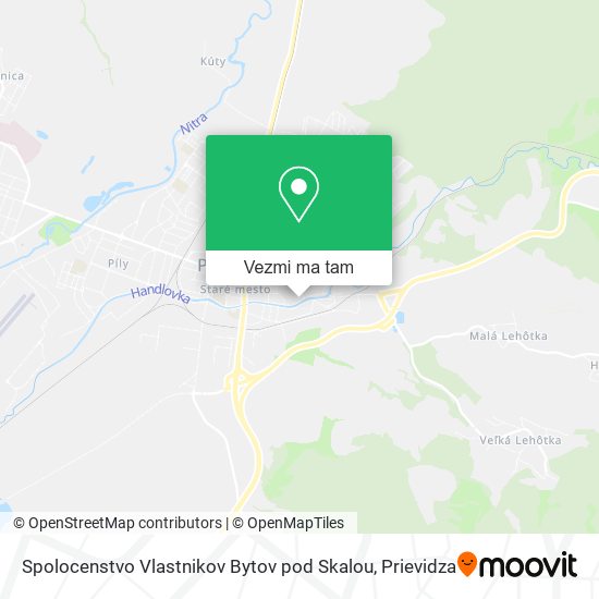 Spolocenstvo Vlastnikov Bytov pod Skalou mapa