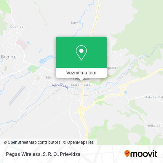 Pegas Wireless, S. R. O. mapa