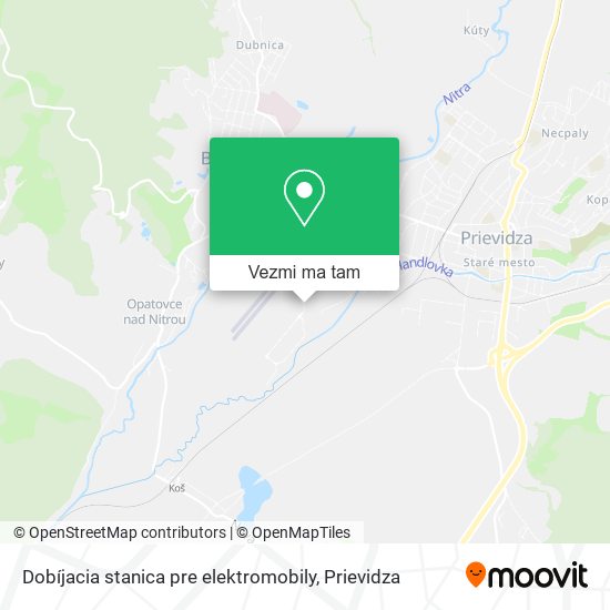 Dobíjacia stanica pre elektromobily mapa