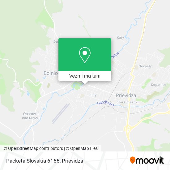 Packeta Slovakia 6165 mapa