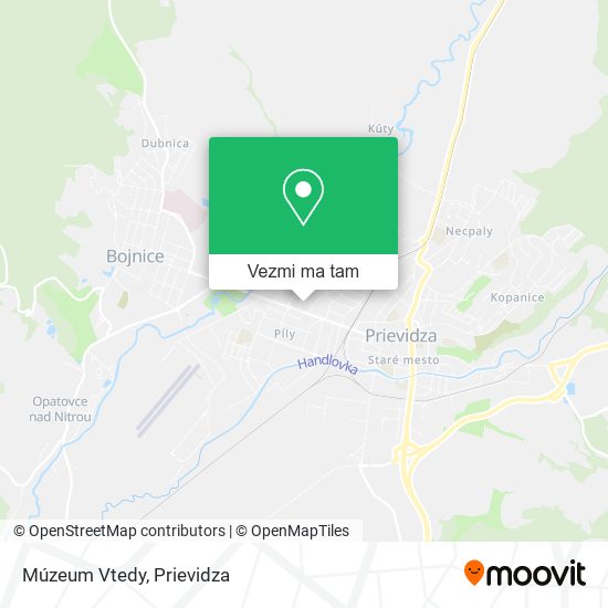 Múzeum Vtedy mapa