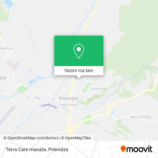 Terra Care masáže mapa