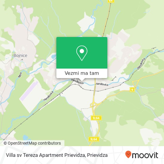 Villa sv Tereza Apartment Prievidza mapa