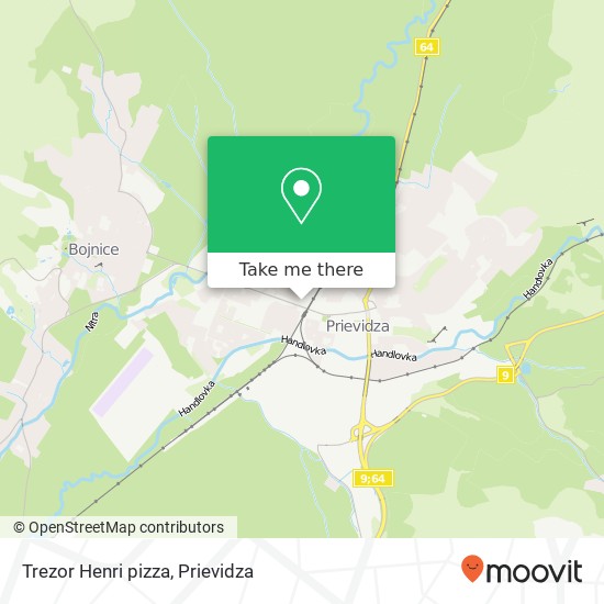 Trezor Henri pizza mapa
