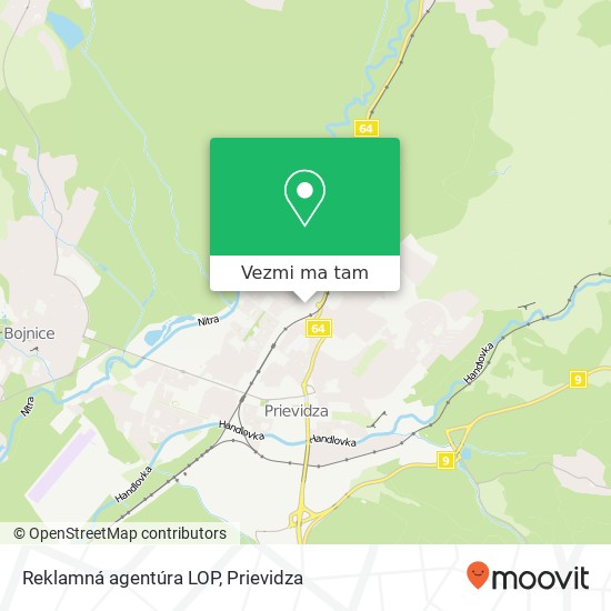 Reklamná agentúra LOP mapa