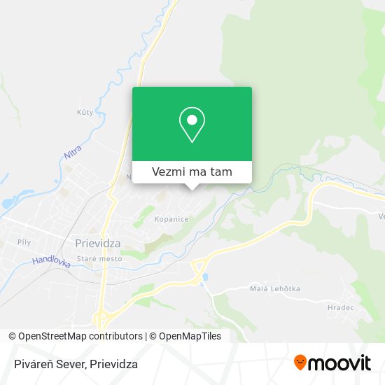 Piváreň Sever mapa