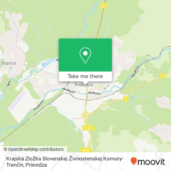 Krajská Zložka Slovenskej Živnostenskej Komory-Trenčín mapa