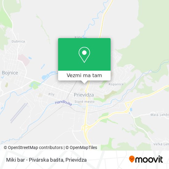 Miki bar - Pivárska bašta mapa