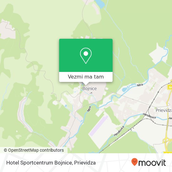 Hotel Sportcentrum Bojnice mapa