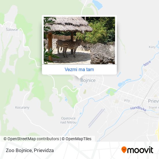 Zoo Bojnice mapa