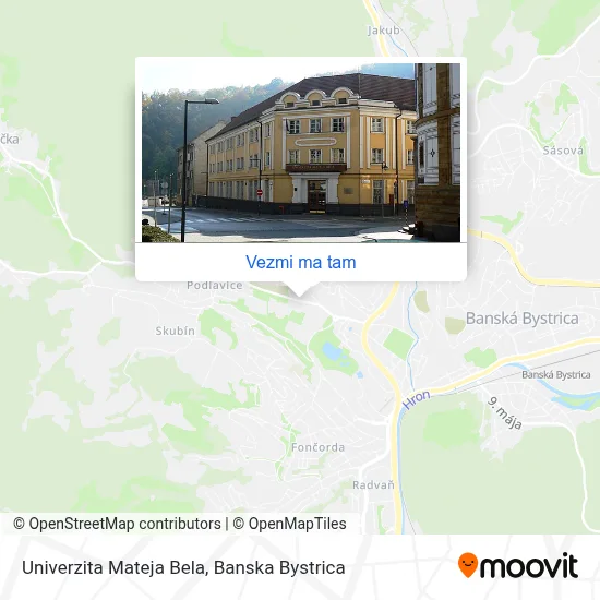 Univerzita Mateja Bela mapa