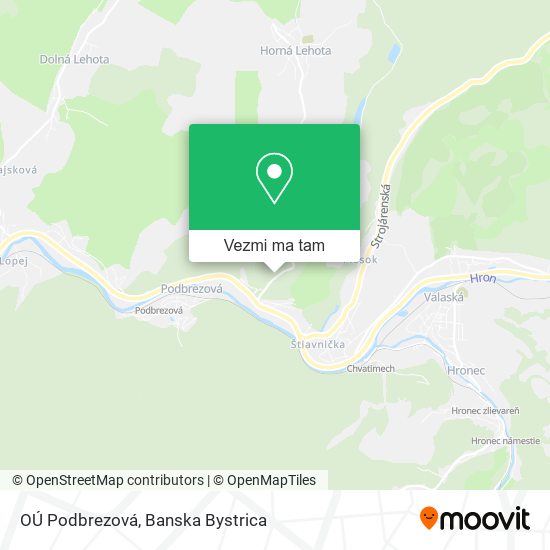 OÚ Podbrezová mapa