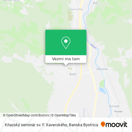 Kňazský seminár sv. F. Xaverského mapa