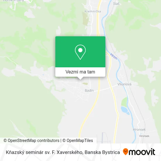Kňazský seminár sv. F. Xaverského mapa
