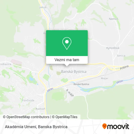 Akadémia Umení mapa