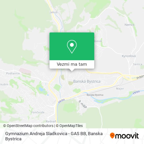 Gymnazium Andreja Sladkovica - GAS BB mapa