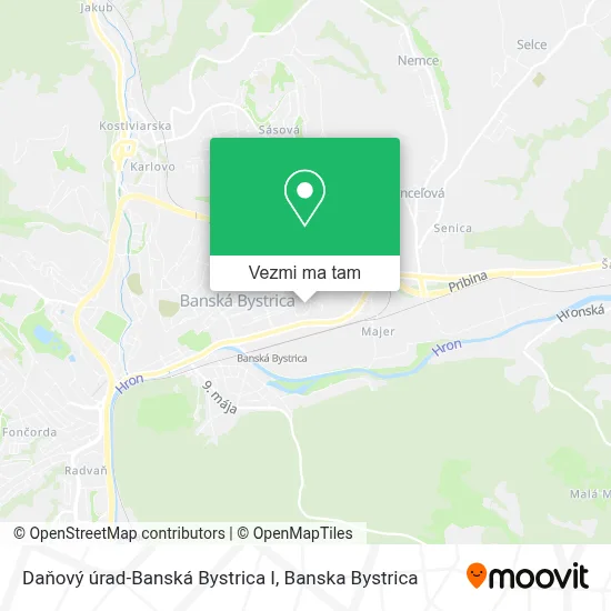 Daňový úrad-Banská Bystrica I mapa