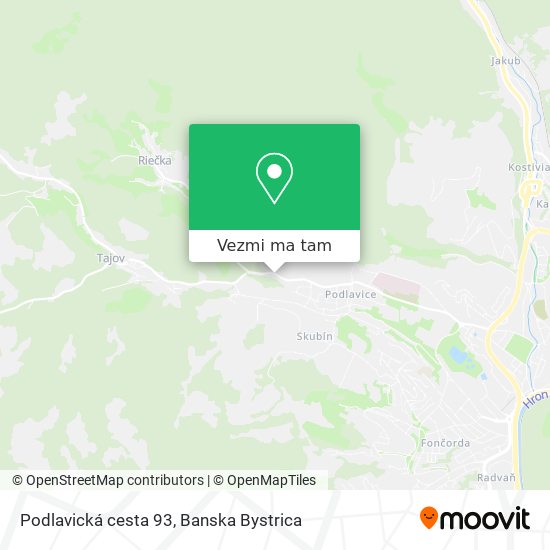 Podlavická cesta 93 mapa