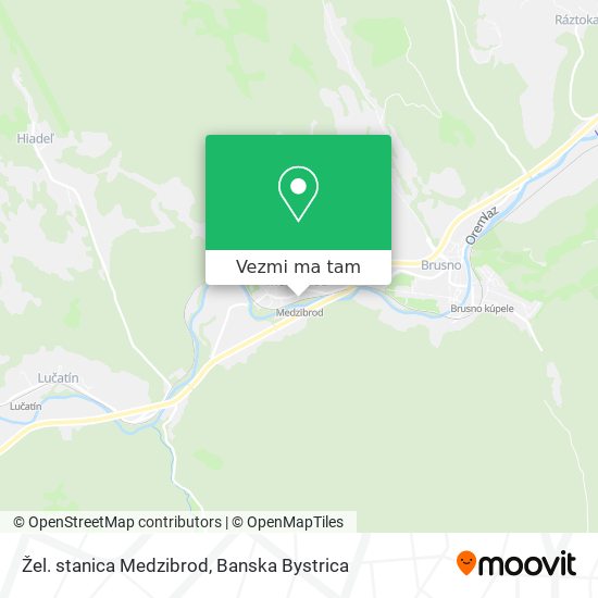 Žel. stanica Medzibrod mapa