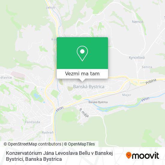 Konzervatórium Jána Levoslava Bellu v Banskej Bystrici mapa