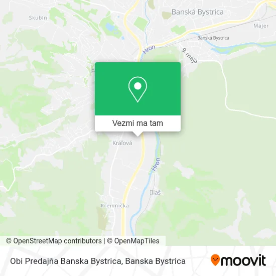 Obi Predajňa Banska Bystrica mapa